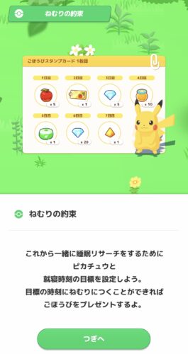 Pkemon sleep 就寝時刻